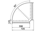 Bogen BET RB 90° 85×600mm Stahl feuerverzinkt
