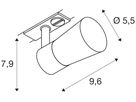 Spot SLV PURI 2.0 Cone GU10 1×6W DIM AD1PH Ø55mm weiss