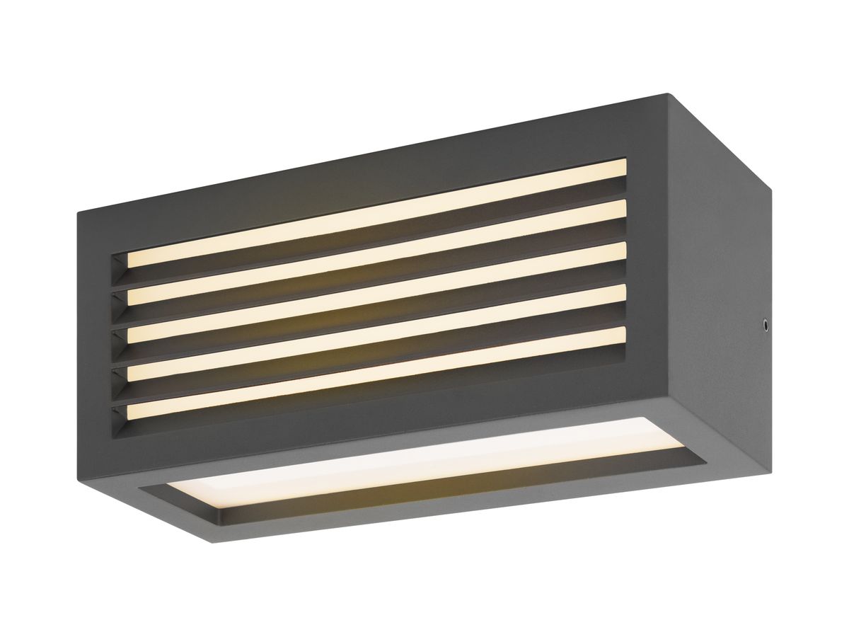 LED-Wandleuchte SLV BOX L 19W 480lm 3000K IP44 250×110×110mm anthrazit