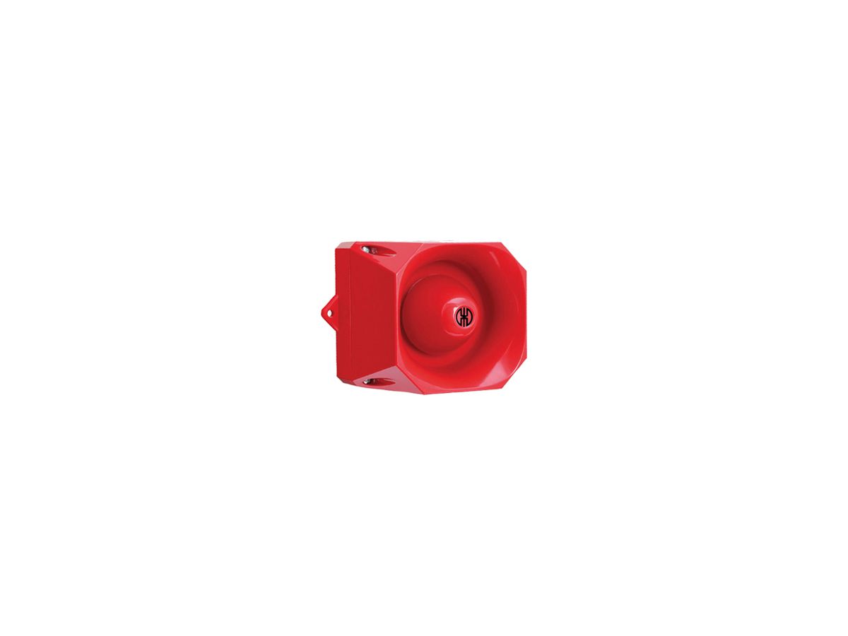 Mehrtonsirene WERMA WM, 32 Töne, 110dB, 9...60VDC, rot