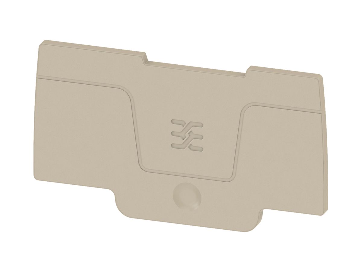 Endplatte beige 1.5mm V0 Snap-In 4mm² L/N/PE
