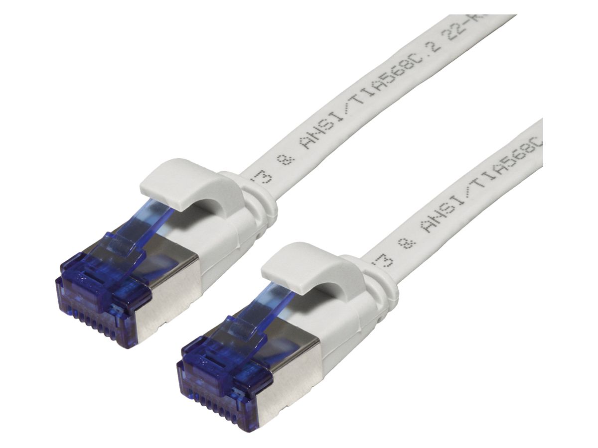 Patchkabel RJ45 VALUE Kat.6A U/FTP AWG32 PVC flach grau 2m