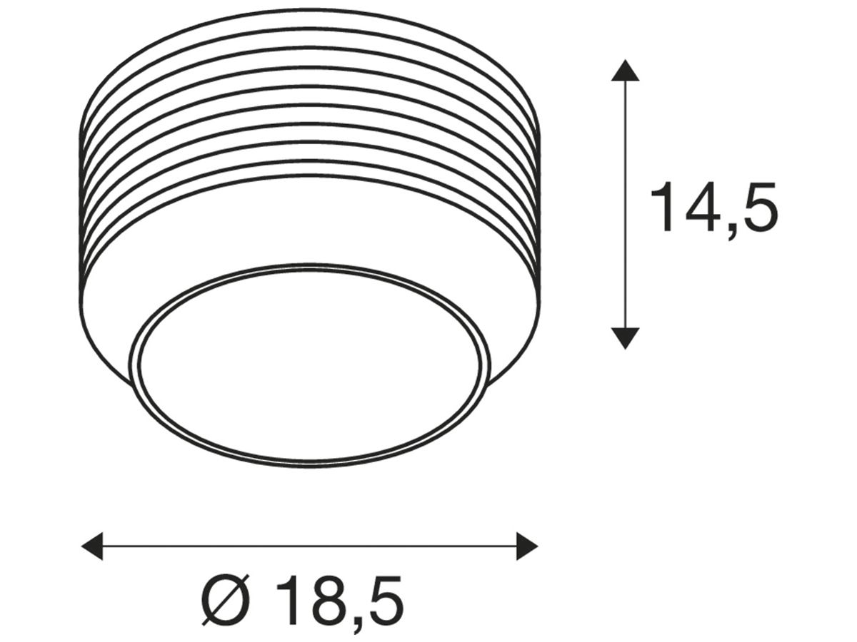Decken-/Wandleuchte SLV PANTILO E27 1×0…15W Ø185mm Silber