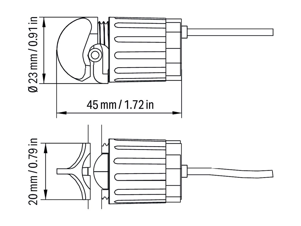 Potentialabgriff WAGO mit Sicherung, Neutralleiter, 400VAC 2A 2.5…6 mm² 3m