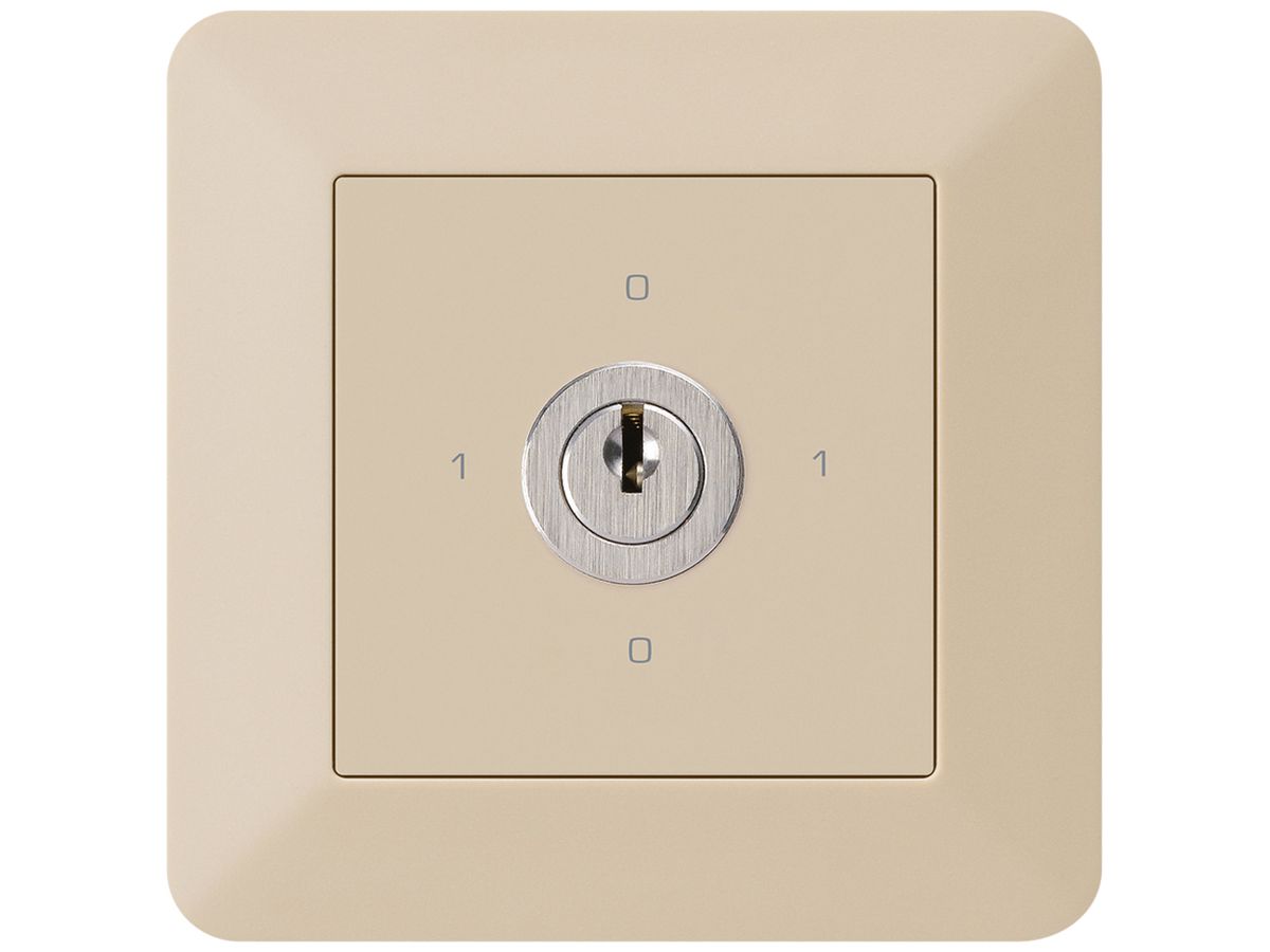 UP-Drehschalter kallysto.trend 0/1L beige mit Schloss Kaba 8