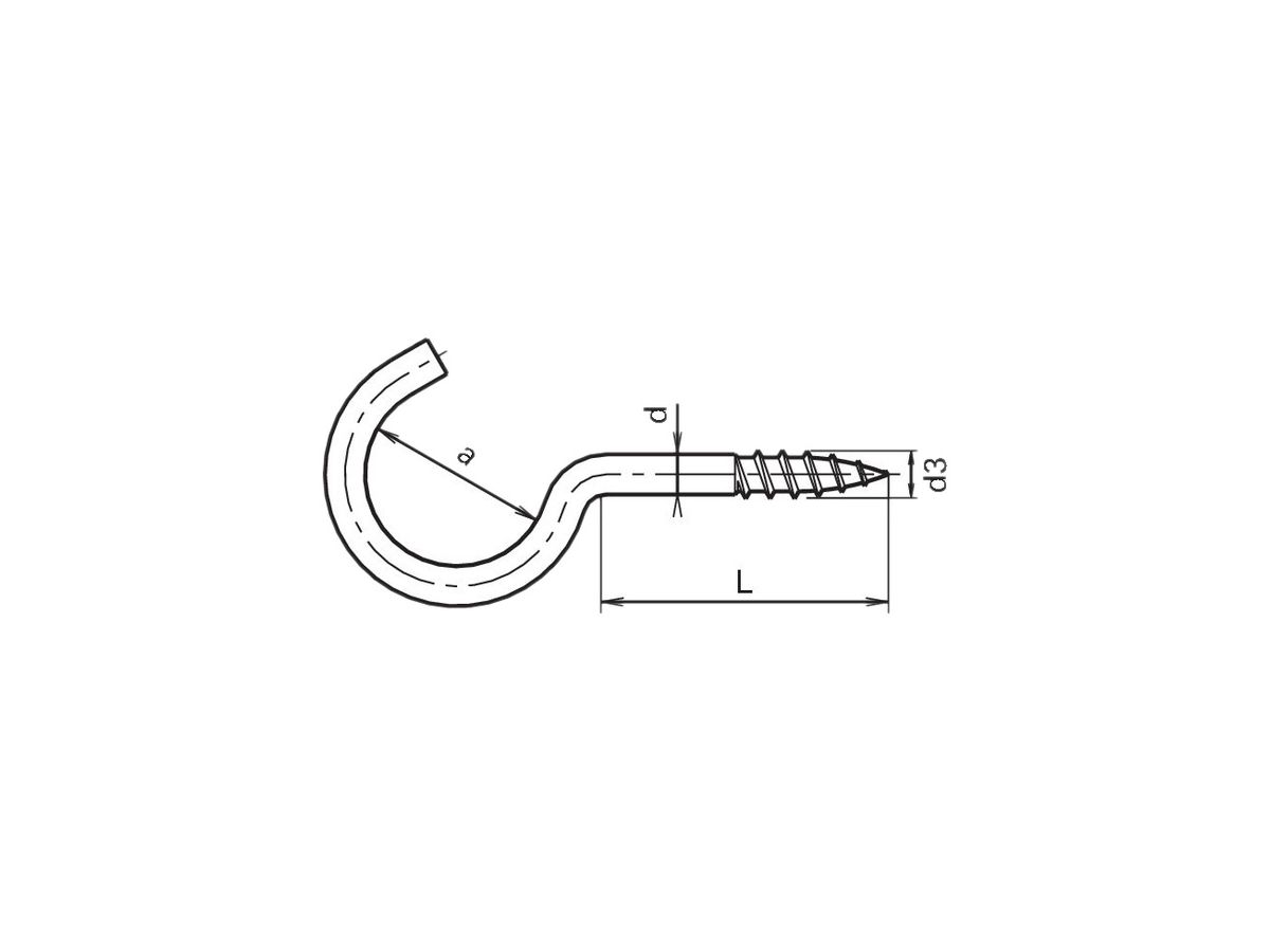 Hakenschraube SFS Ferronorm für Holz 2.3×10mm verzinkt