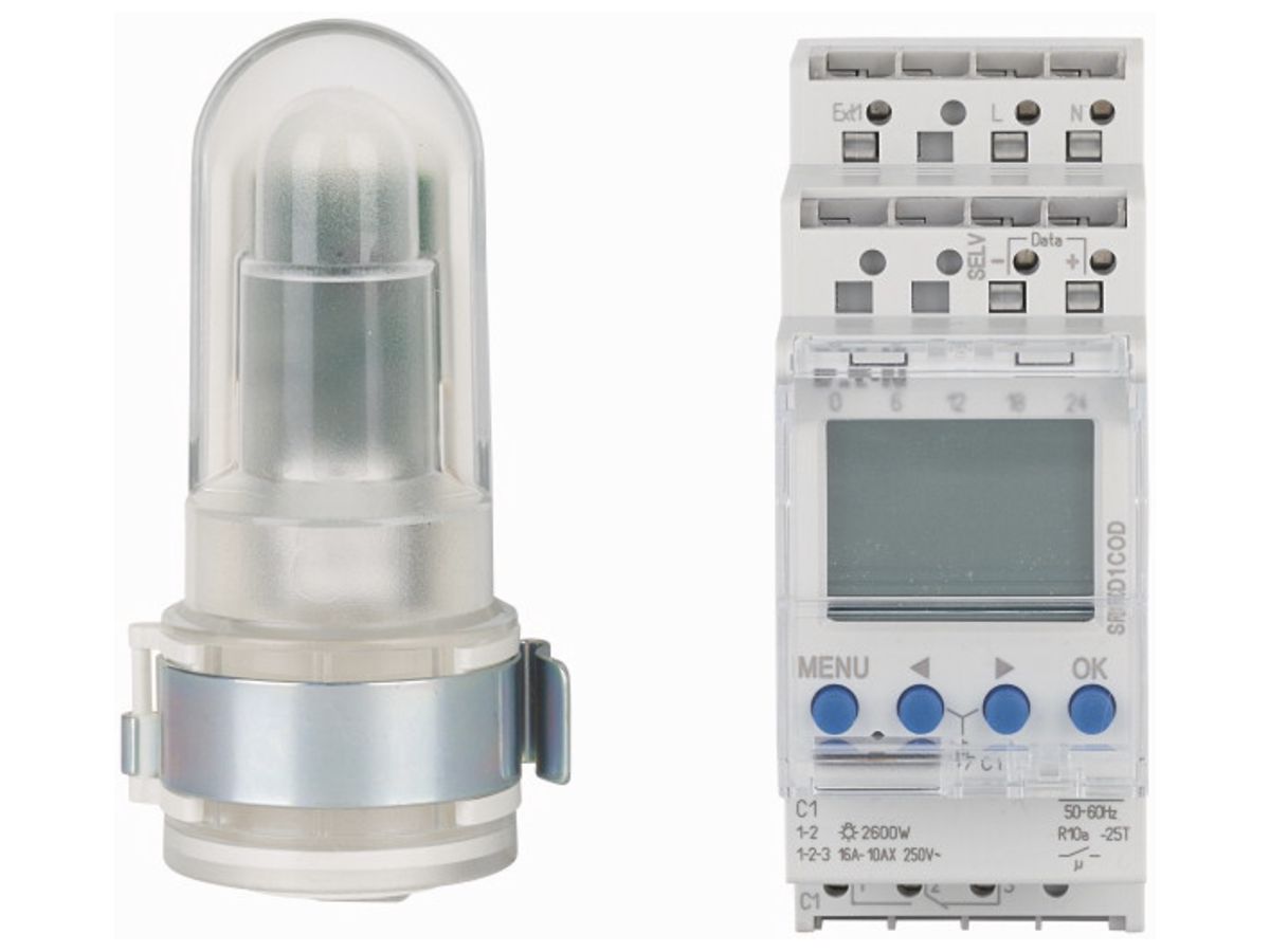 REG-Dämmerungsschalter digital ETN m.Zeitschaltuhr Wochenprogramm 1…99000 Lux