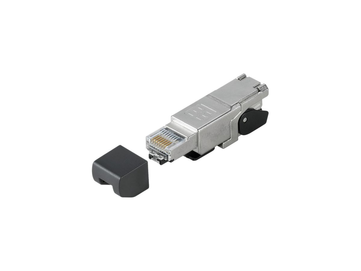 Stecker RJ45 Weidmüller gerade Cat.6A T568-B, Isolation-Ø0.85…1.1mm