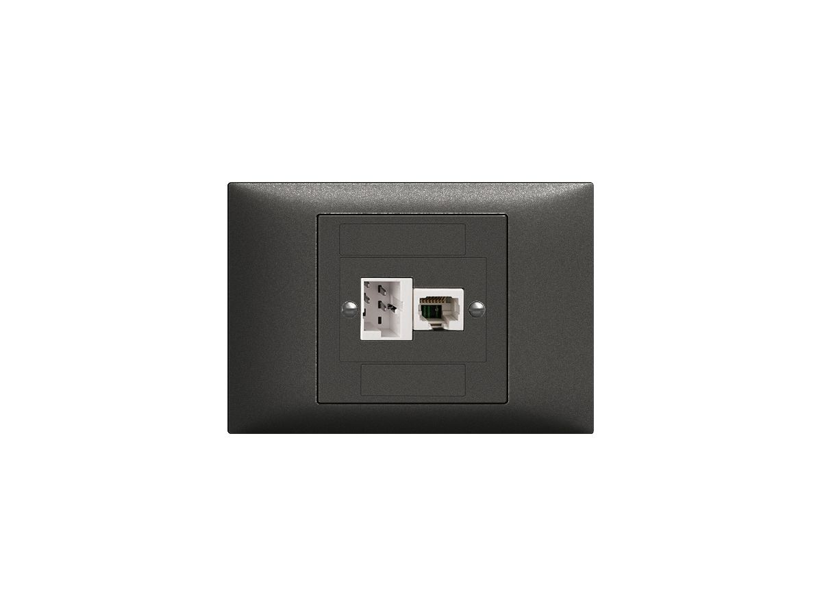 EB-Dose xDSL RJ45/TT83 schwarz, ITplus EDIZIOdue mit Filter
