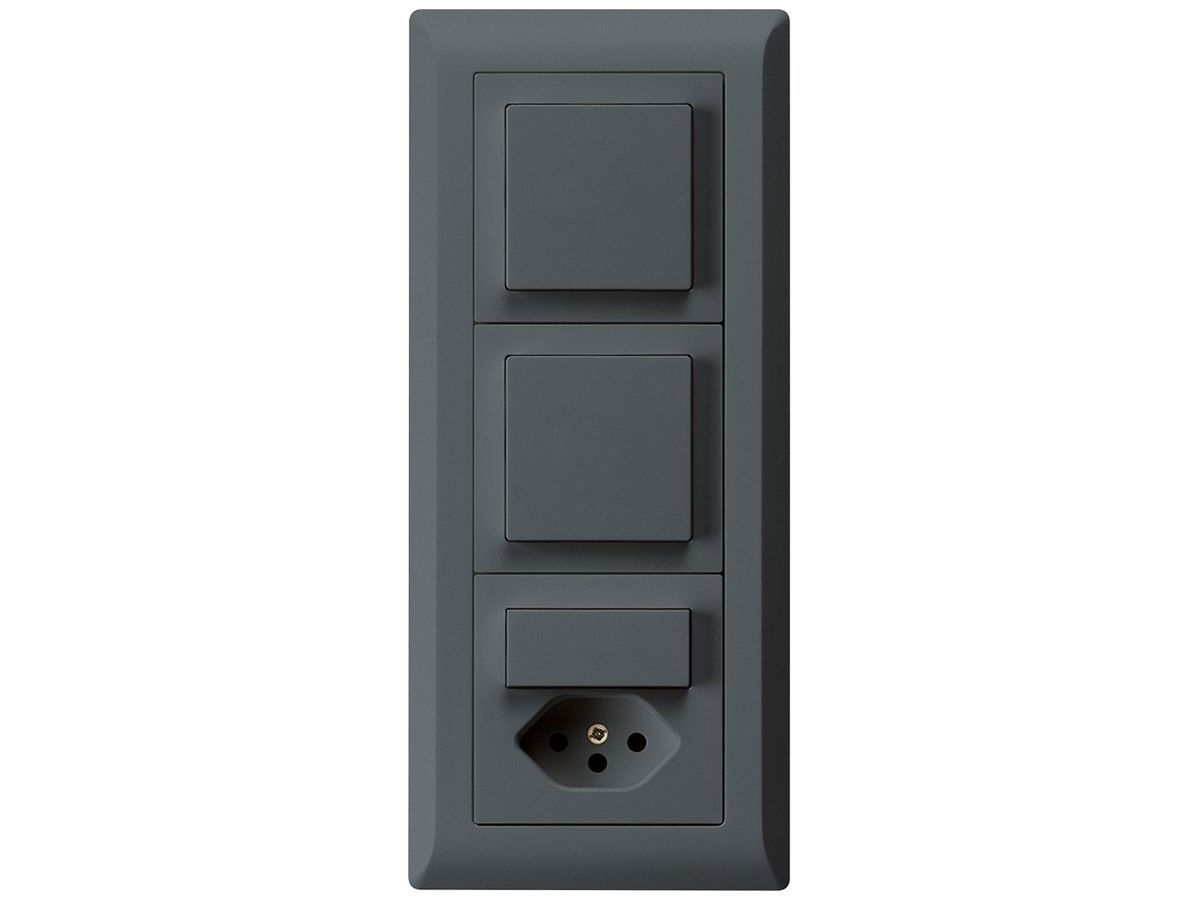 UP-Kombination kallysto.line Gr.I-I-I vertikal 2×Schalter S3+S3/Typ 13 anthrazit