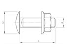 Schraube Pan-Head Bettermann M10×25mm galvanisiert