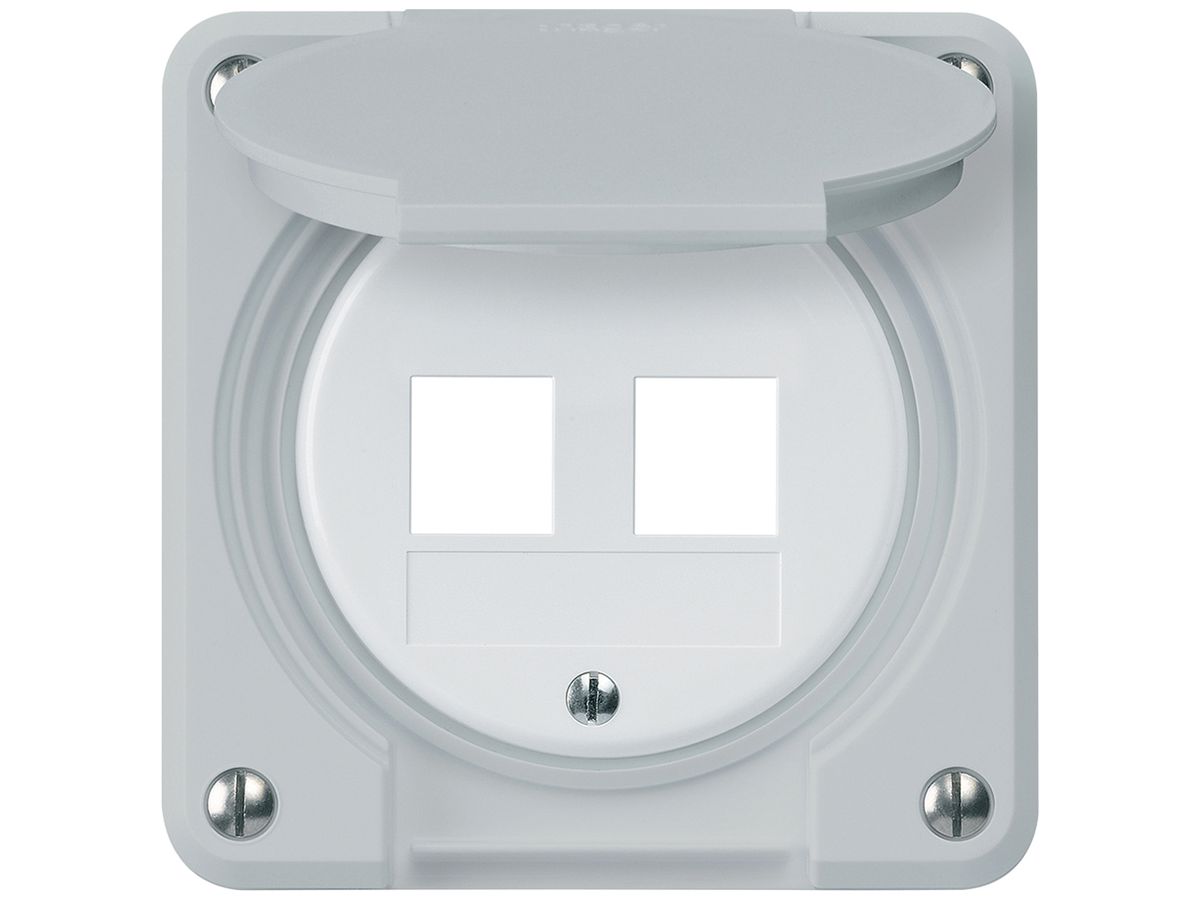 UP-Montageset robusto HMS IP55 grau für 2×Modul