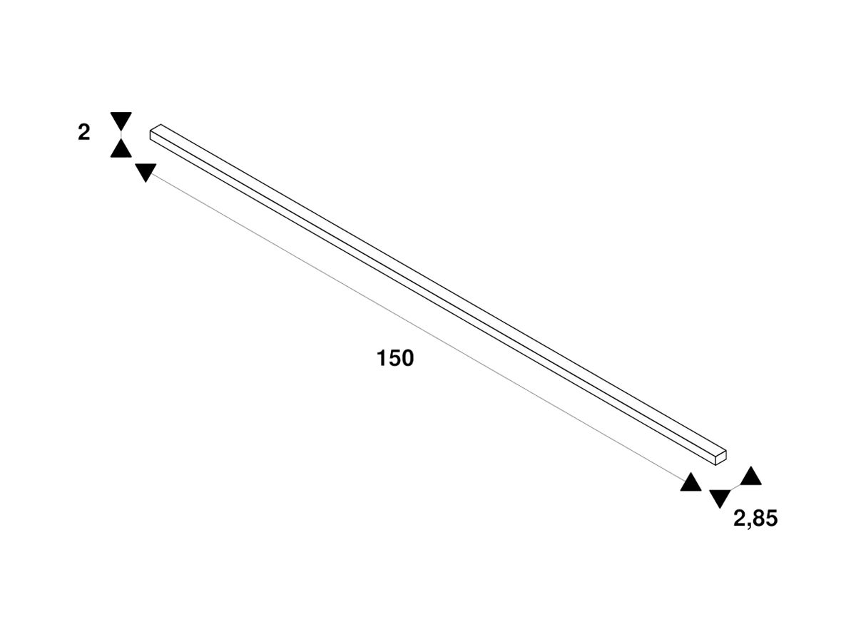 Einspeisekabel SLV BATTEN 2×0.75mm² weiss