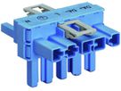T-Verteiler WAGO 5L Stecker/2×Buchse blau