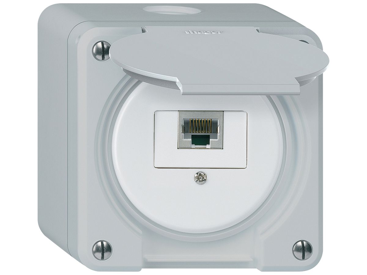 AP-Anschlussdose robusto IP55 grau 1×RJ45/s