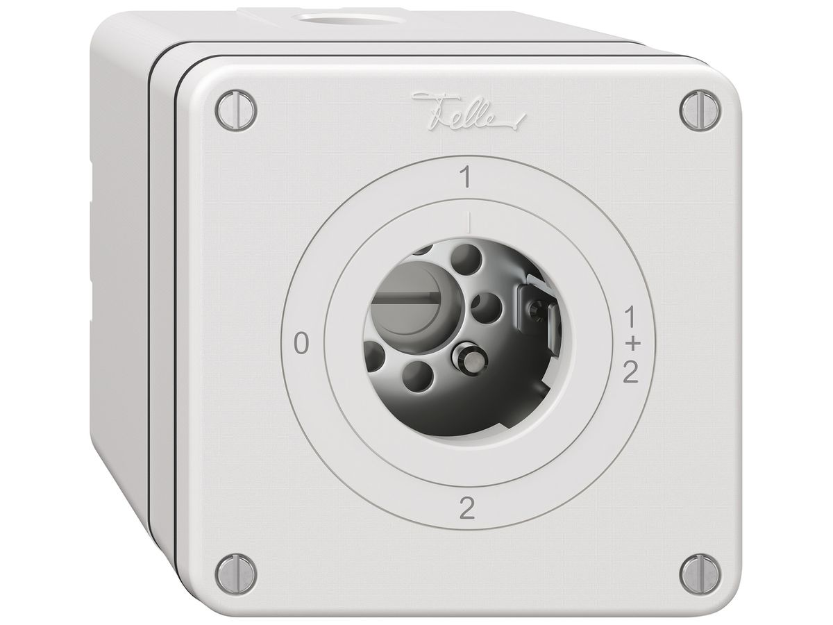 AP-Schlüsselschalter NEVO SNAPFIX® Serienschalter 16A 400V 0-1-1+2-2 ws