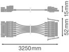 Durchverdrahtung LEDVANCE TRUSYS UNIVERSAL 7×1.5mm² 3250mm Stecker/Buchse weiss