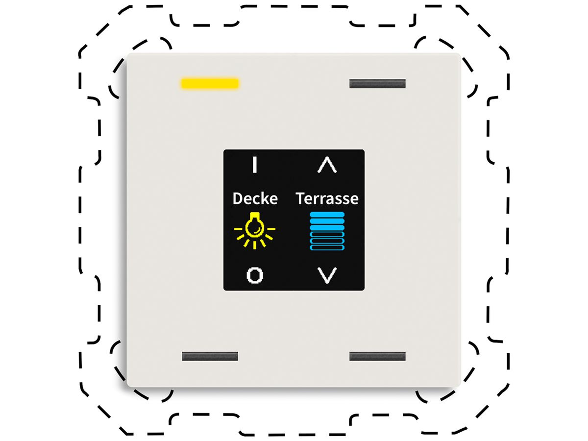EB-Bediengerät KNX MDT BE-TAS6004.01 4T/4B Display weiss matt