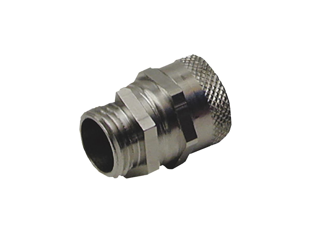 Schlauchverschraubung Plica RAKKORD, M25 Ø21mm Messing vernickelt IP54