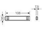 Profilschiene Hensel KGTS 02 Hutprofil 35mm, für KG 9002