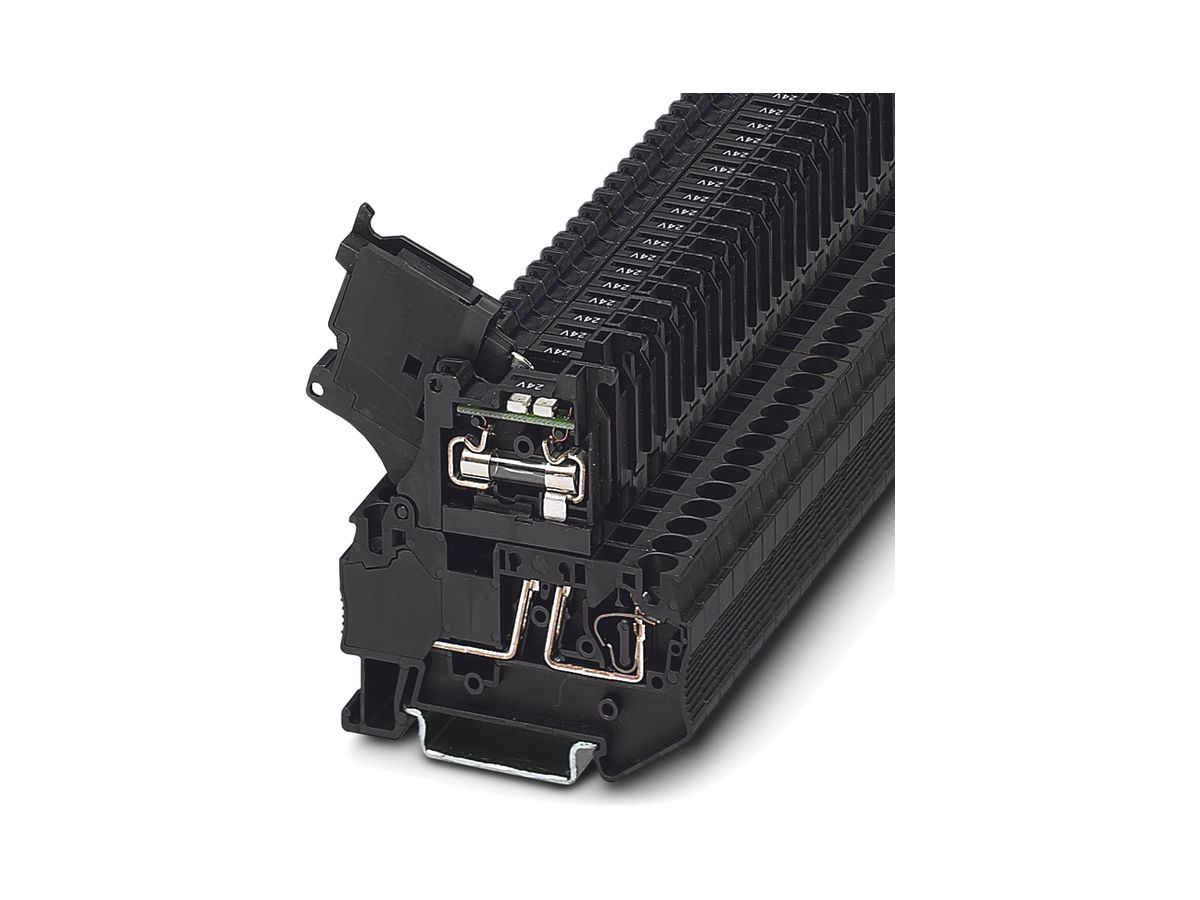 Sicherungsklemme Zugfederan. 6A 60V LED G-Sicherung 5×20mm