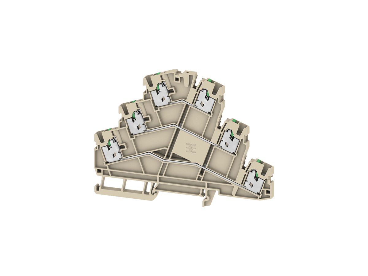 Durchgangs-Reihenklemme WM S3T 2.5mm² 22A 800V SNAP IN 2×3 TH35 be