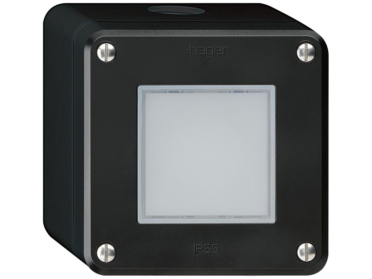 AP-LED-Leuchte robusto IP55 schwarz LED blau