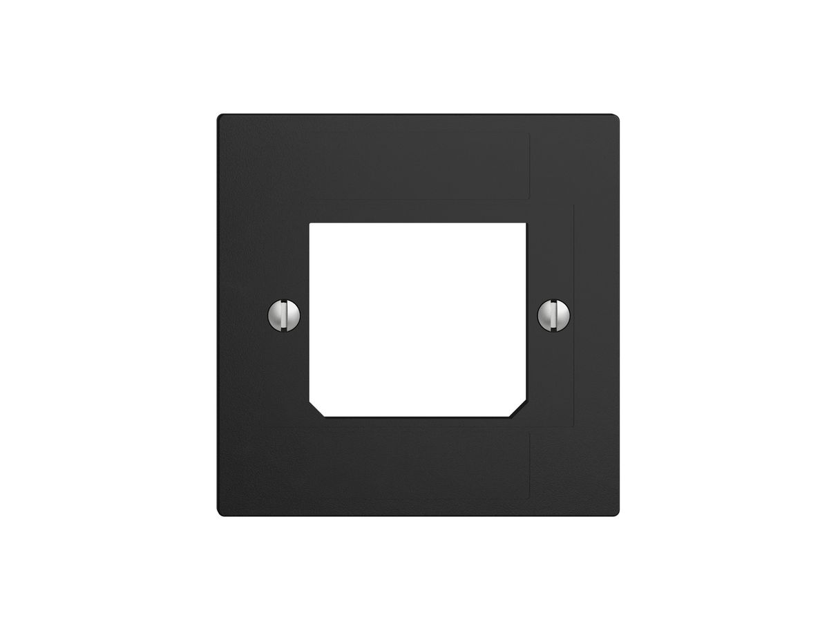 Frontplatte ITplus ADSL EDIZIOdue schwarz 3×RJ/1×T+T