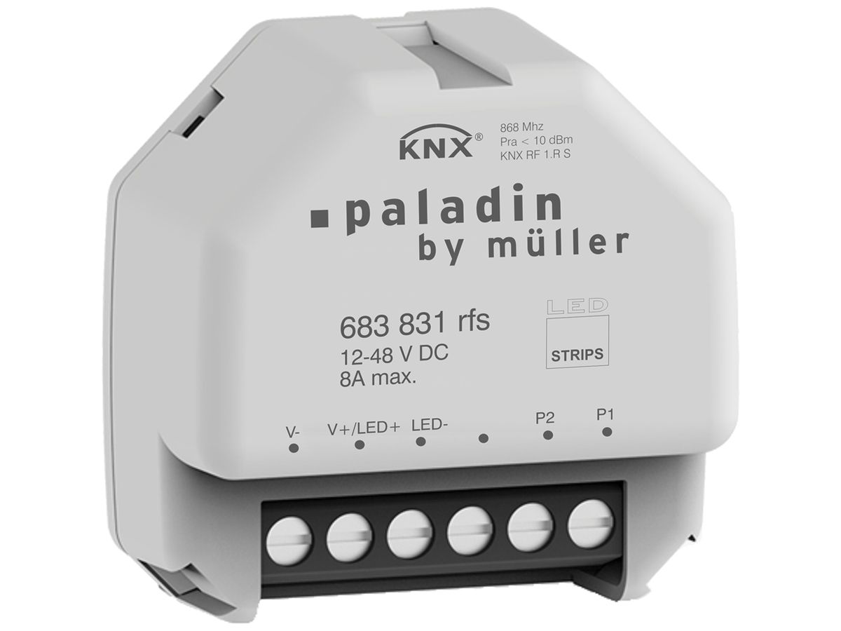 EB-Dimmaktor KNX RF paladin 683 831 rfs 1-Kan 0…384W LED 12…48VDC