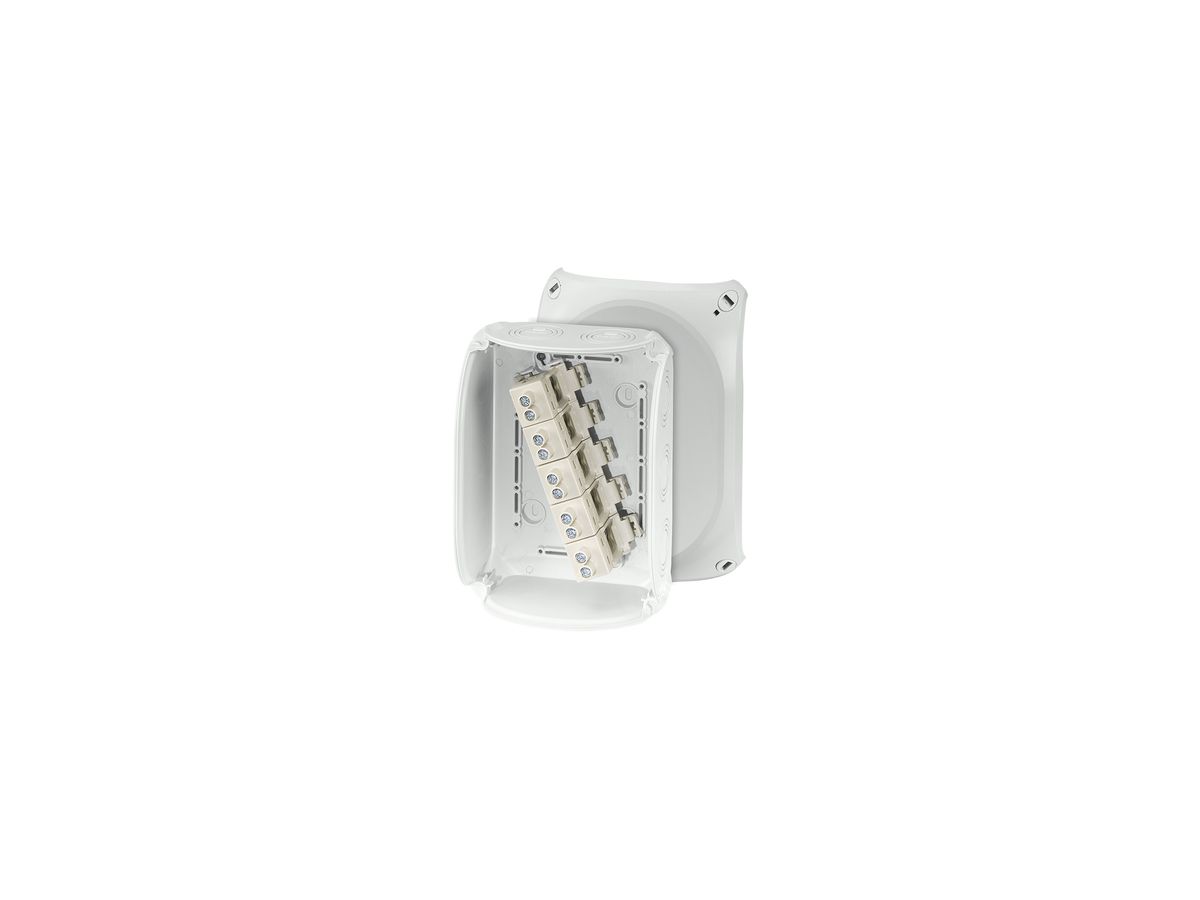 AP-Abzweigdose Hensel KF G mit Klemmen 5×16mm² grau