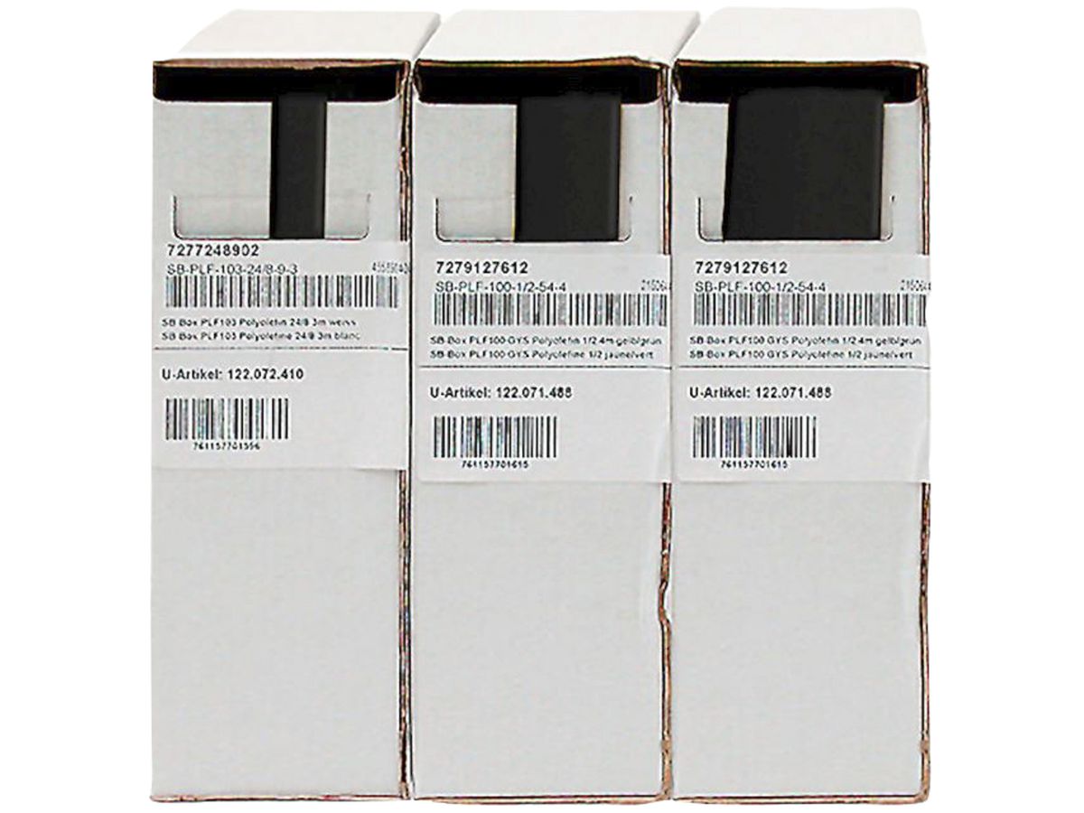 Schrumpfschlauch Plica PLDW 3:1 9/3 Box mit 3m, mit Innenkleber, schwarz