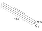 LED-Spot SLV IN-LINE 22 48V TRACK 14W 1180lm 927 35° DALI 435×22mm weiss