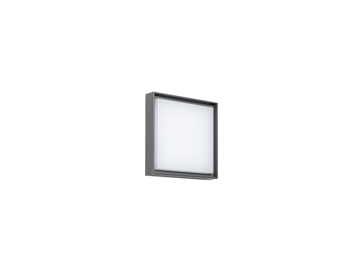 LED-Wandleuchte DOTLUX WALLsquare IP65 235×235×65mm 14W 3000K