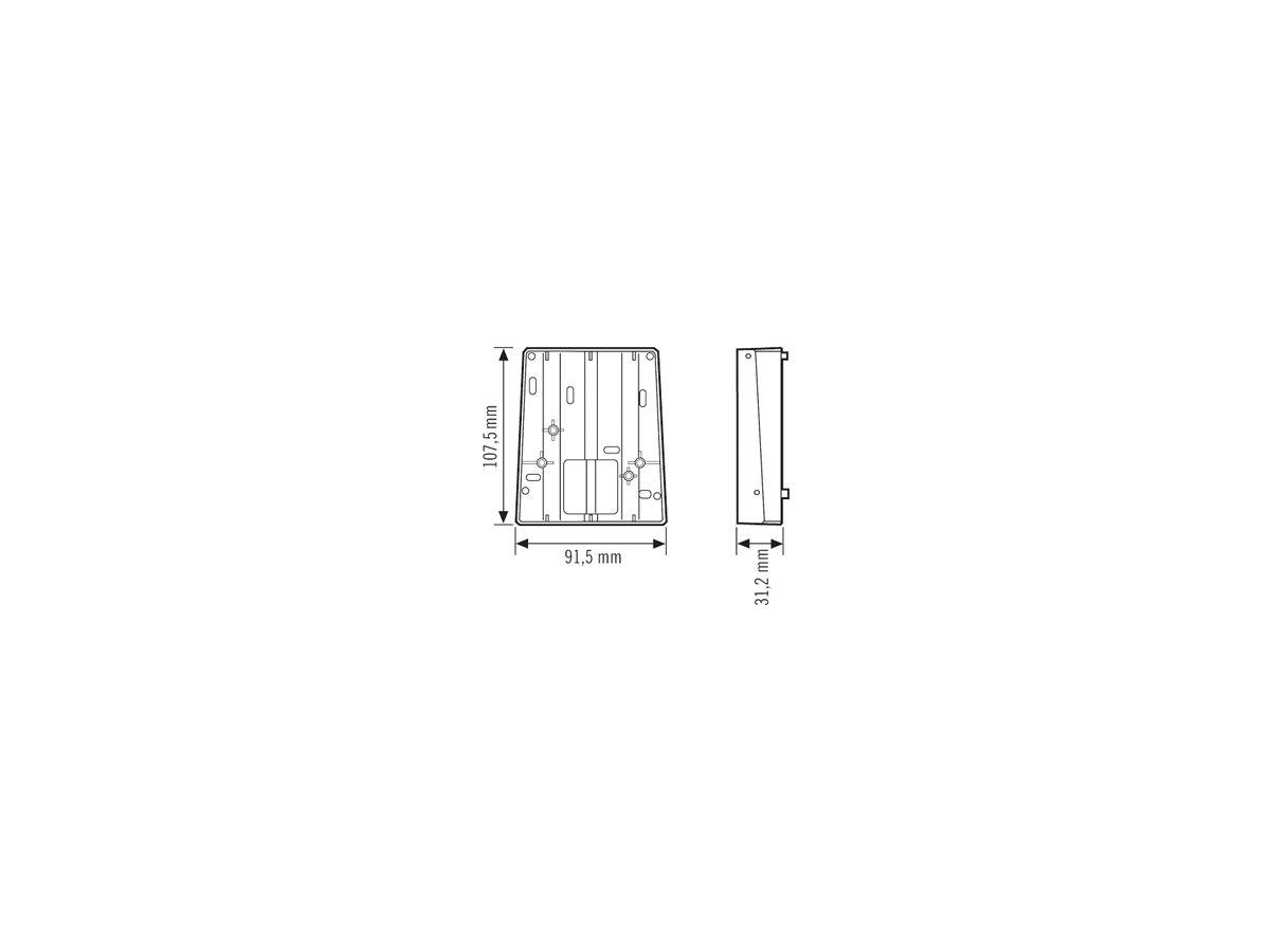 Eckmontage-Adapter ESYLUX DEFENSOR EDGE MOUNTING schwarz