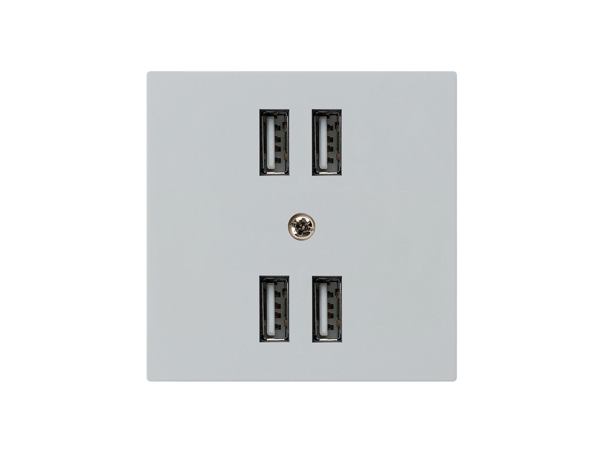 Steckdose 4×USB kallysto A 2400mA hellgrau