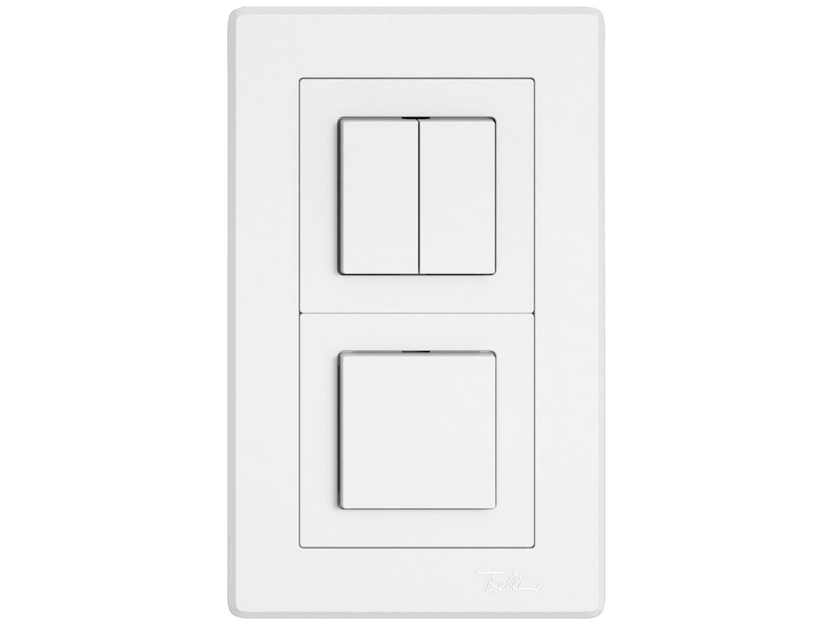 UP-Kombination EDIZIO.liv SNAPFIX® 2×1 156×96mm Sch 1/3+3/1L+Sch 3/1L weiss