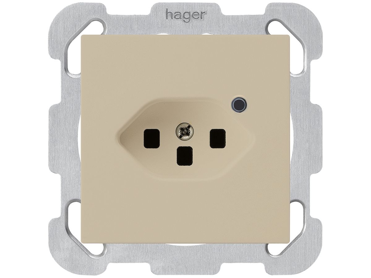 UP-Steckdose Hager kallysto 1×T23 beleuchtet B beige