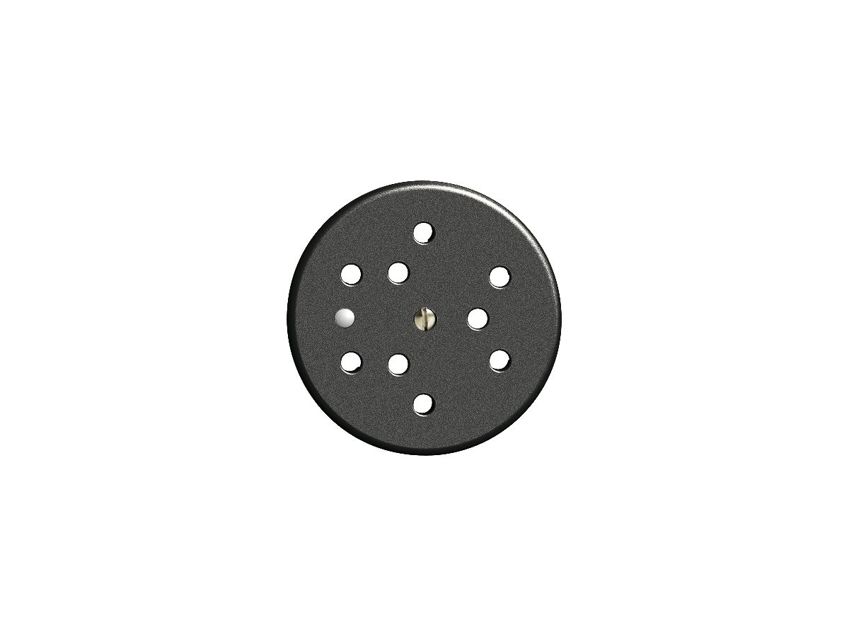 Frontscheibe FH 3×T12 schwarz Ø58mm mit Linse