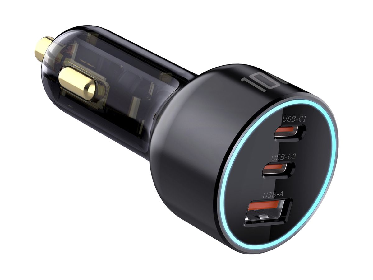 USB-Ladesteckdose für Fahrzeuge 1×USB-A 2×USB-C