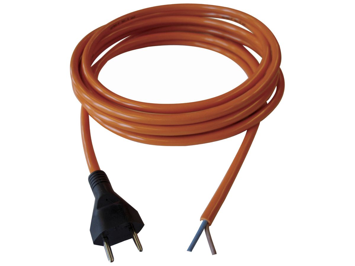 Anschlusskabel ELBRO PUR 10A 230V 2×1.5mm² Typ 11/Aderendhülse 5m orange