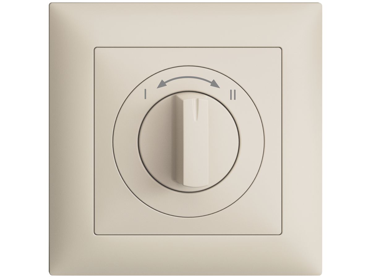 Frontset EDIZIOdue I<->II crema 88×88mm für Drehschalter