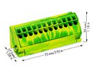 Anschlussblock PE WAGO 4mm² grün/gelb