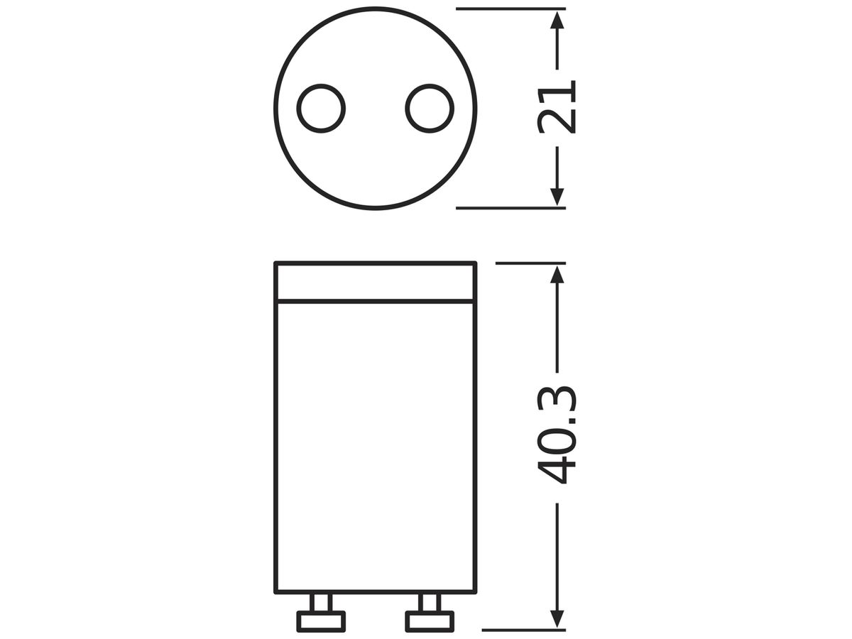 Starterersatz LEDVANCE geeignet für LED TUBE T8 EM 2Stk