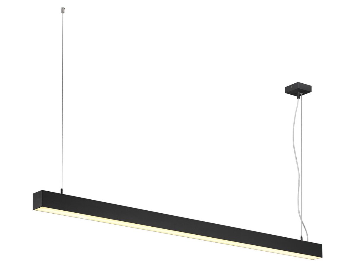 LED-Pendelleuchte SLV Q-LINE DALI SINGLE 47W, 3200lm, 3000K, 1500mm, schwarz