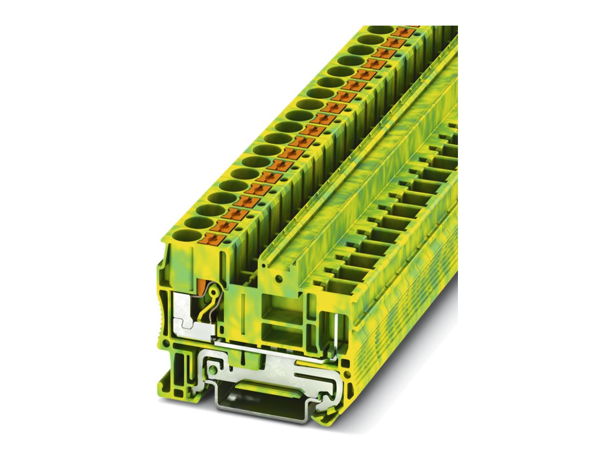 Reihenklemme 0.5…10mm² grün/gelb Push-in-Anschluss PT 6/1P-PE
