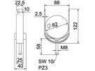 Schnellverleger BET 2056 H-Fuss Kunststoff 76…82mm 1×Kabel Stahl tfZn