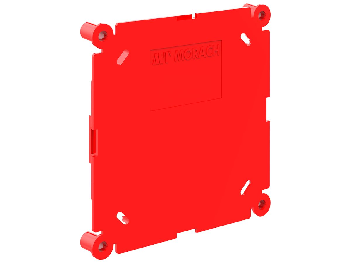 Schutzdeckel Morach-Technik CRALLO-LEU 74×74×9mm Kunststoff rot