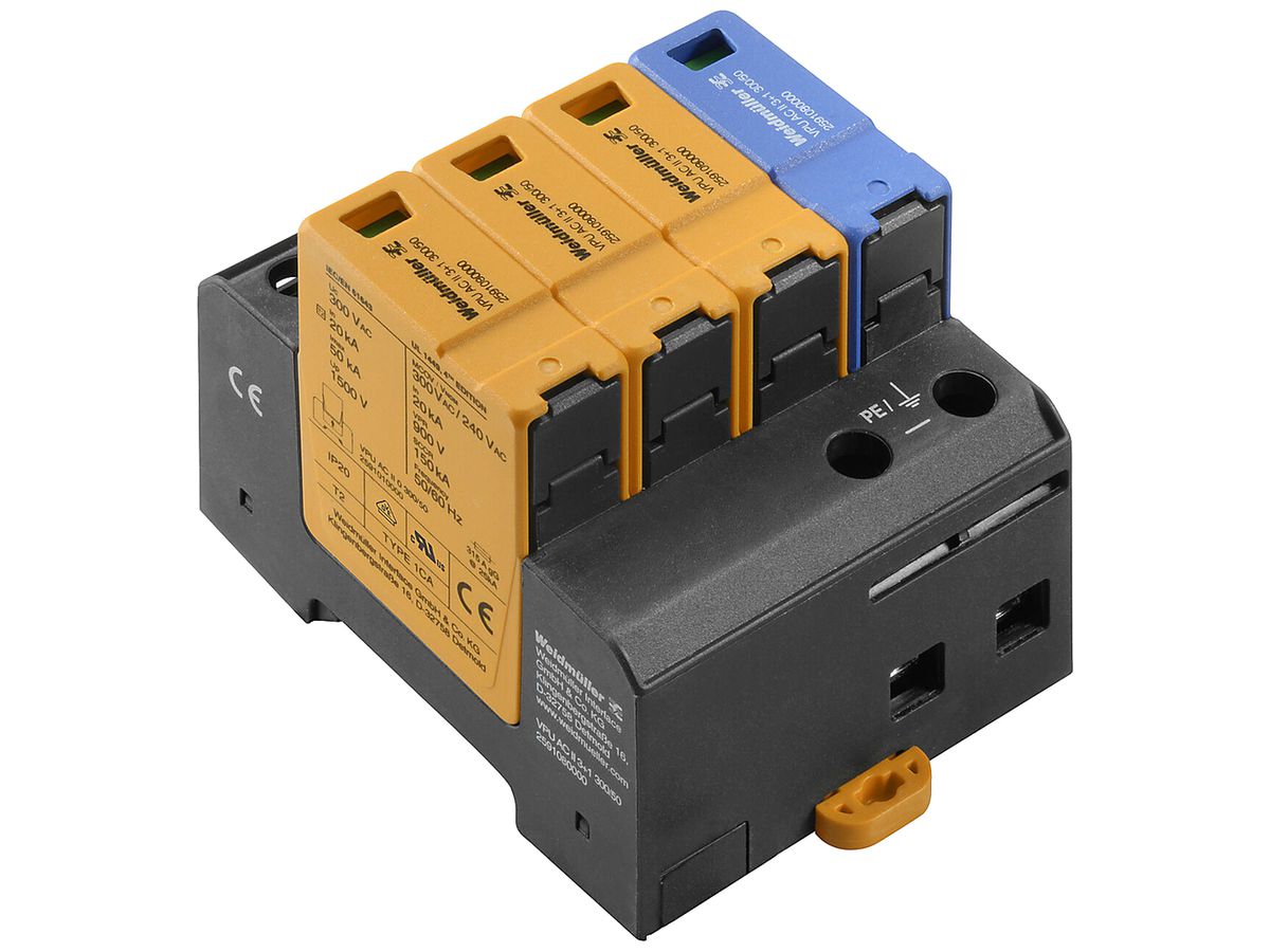 Überspannungsableiter WM VPU AC II F 3+1 300/40 4P 230V 35mm² 4TE