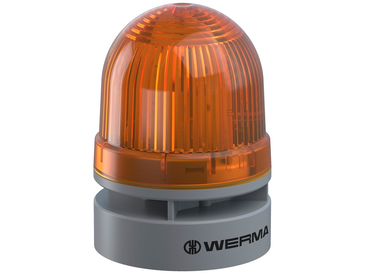 Blitzleuchte WERMA Mini TwinFLASH Combi, 24VAC/DC, gelb