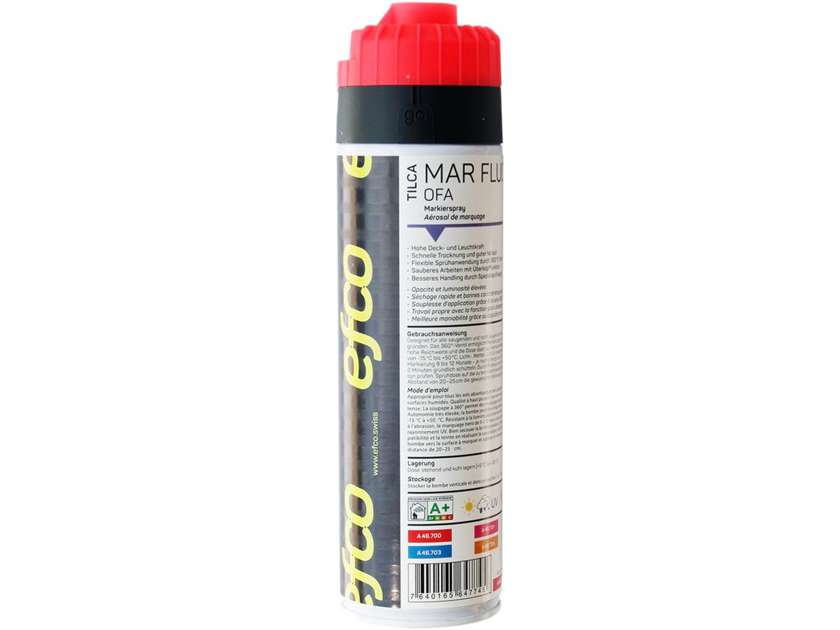 Markierspray TILCA MAR FLUO OFA FLUO leuchtrot 500ml